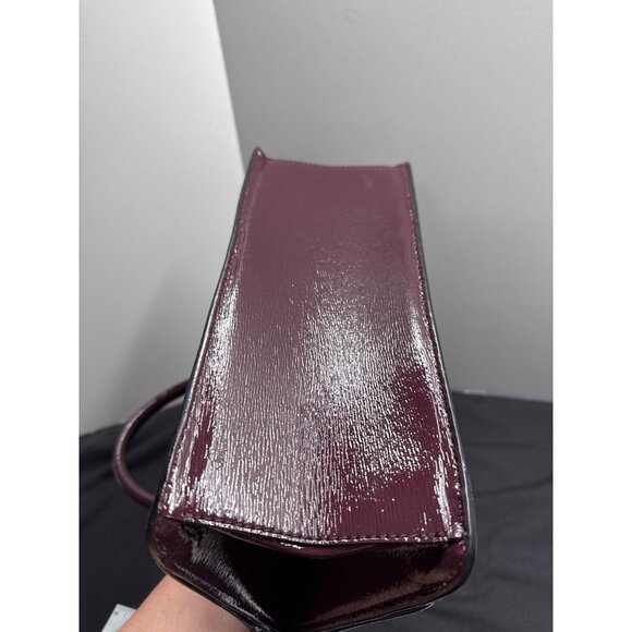 Kate Spade Lise Bixby Place Bag in Mulled Wine Patent Leather Berry Satchel Bag - Picture 8 of 15